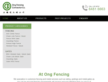 Tablet Screenshot of ongfencing.com.sg